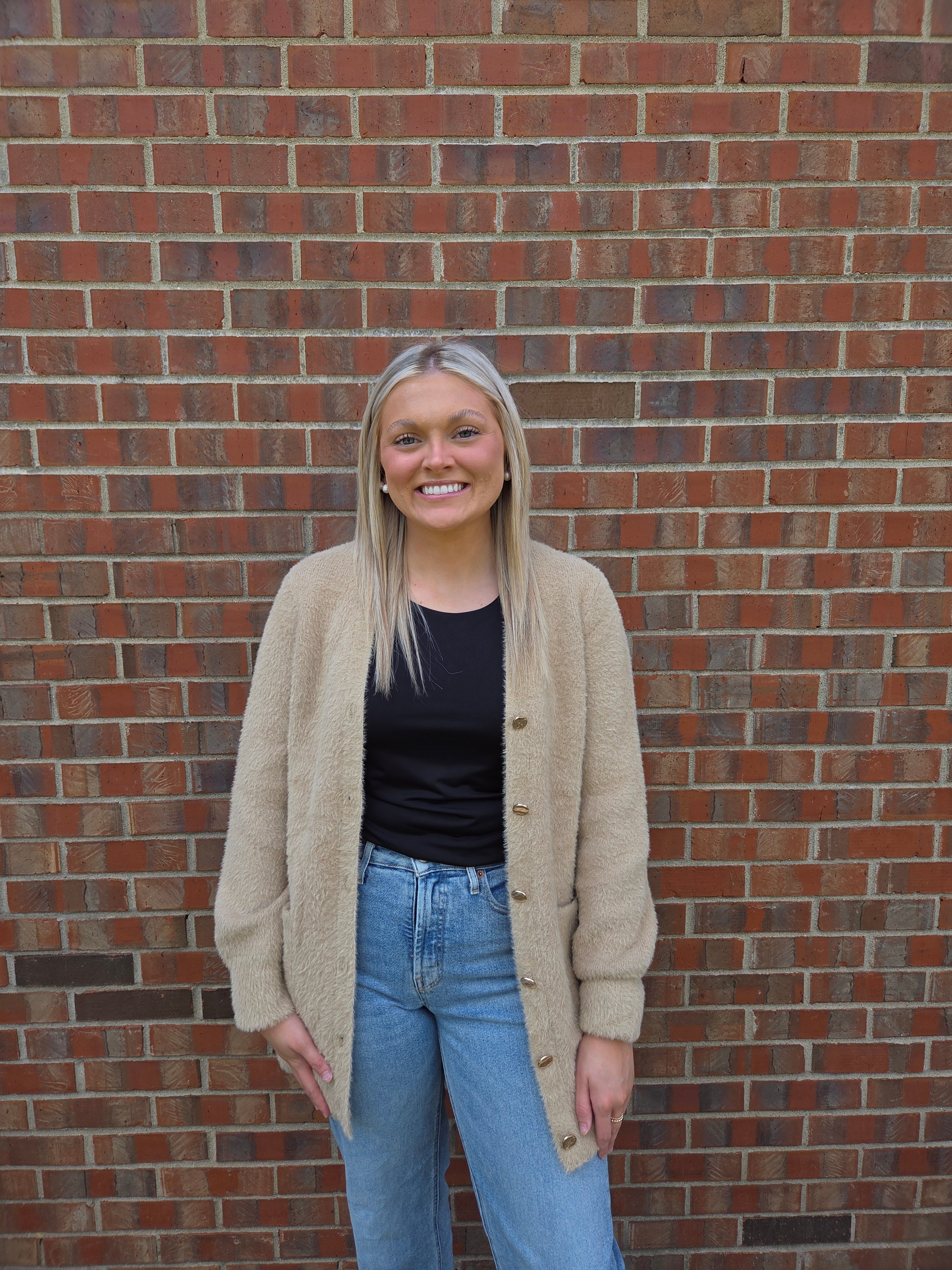 Gray Cardigan Sweater