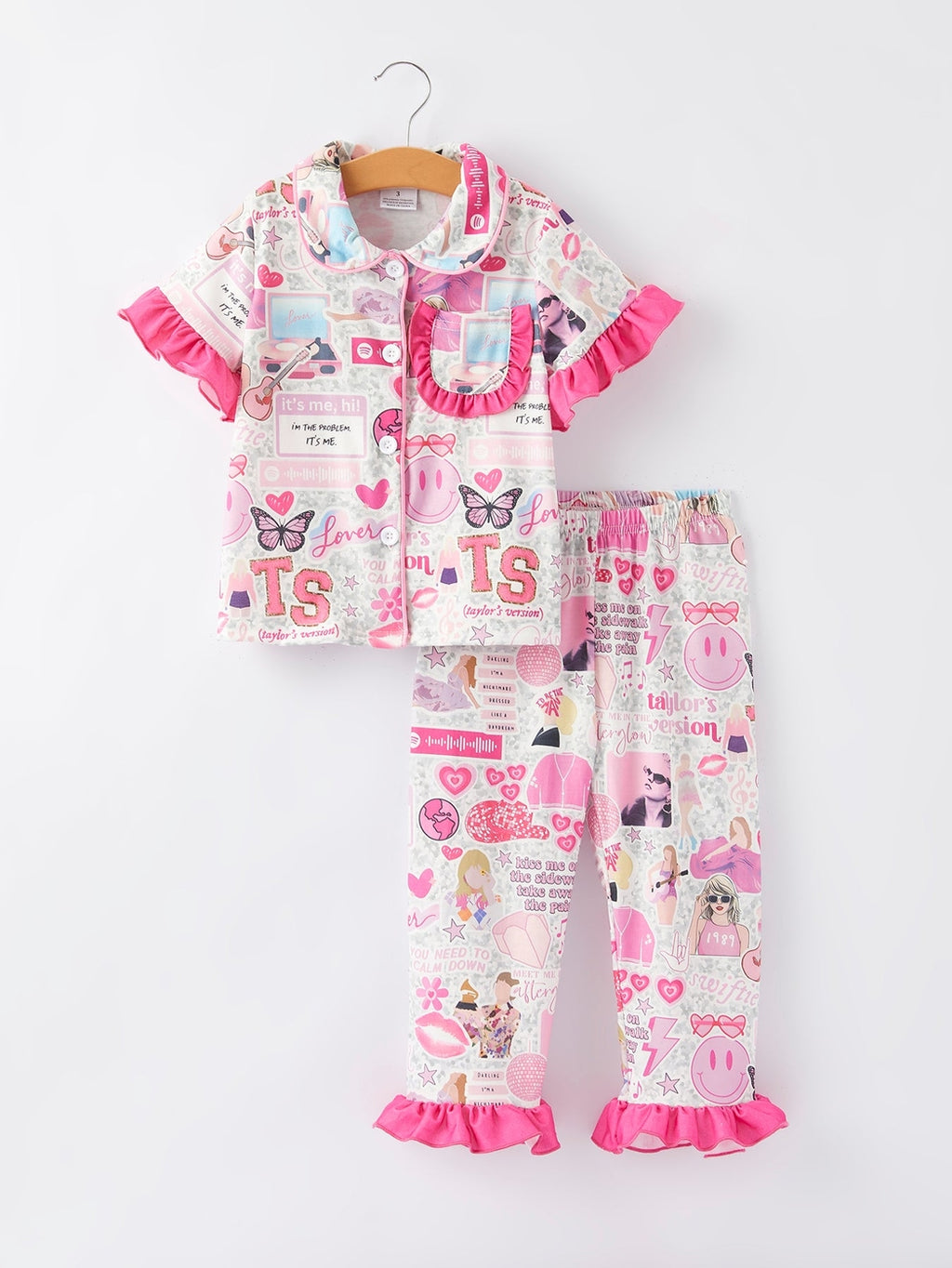 Taylor Swift Girls Pink Pajamas