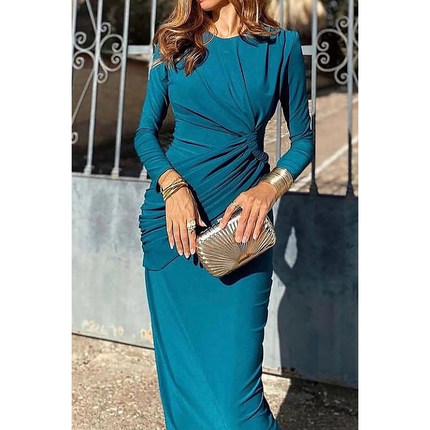 Elegant Wrap Hem Dress