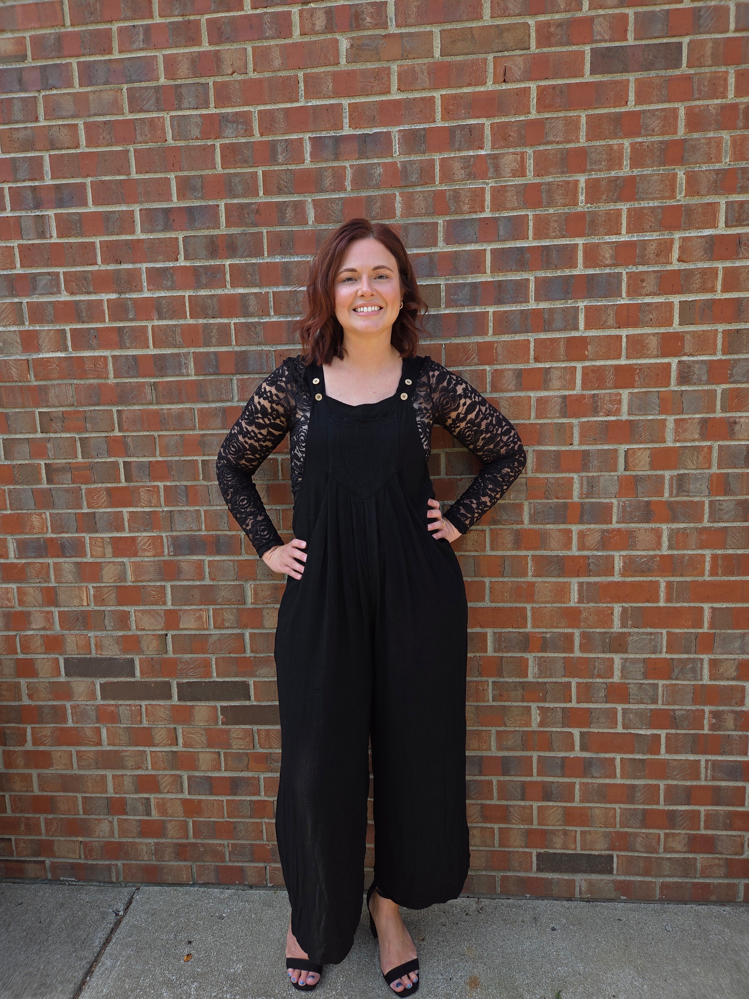 Wide Leg Overall Jumpsuit