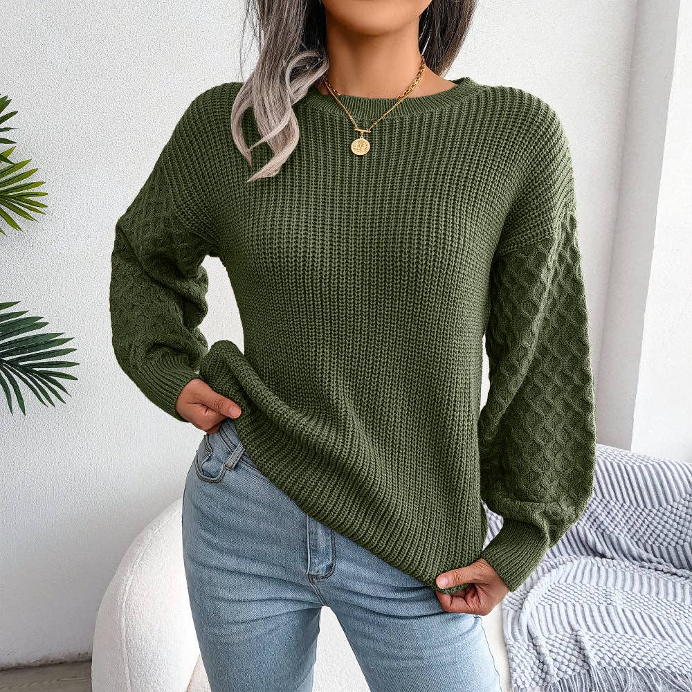 Lantern Sleeve Knit Sweater