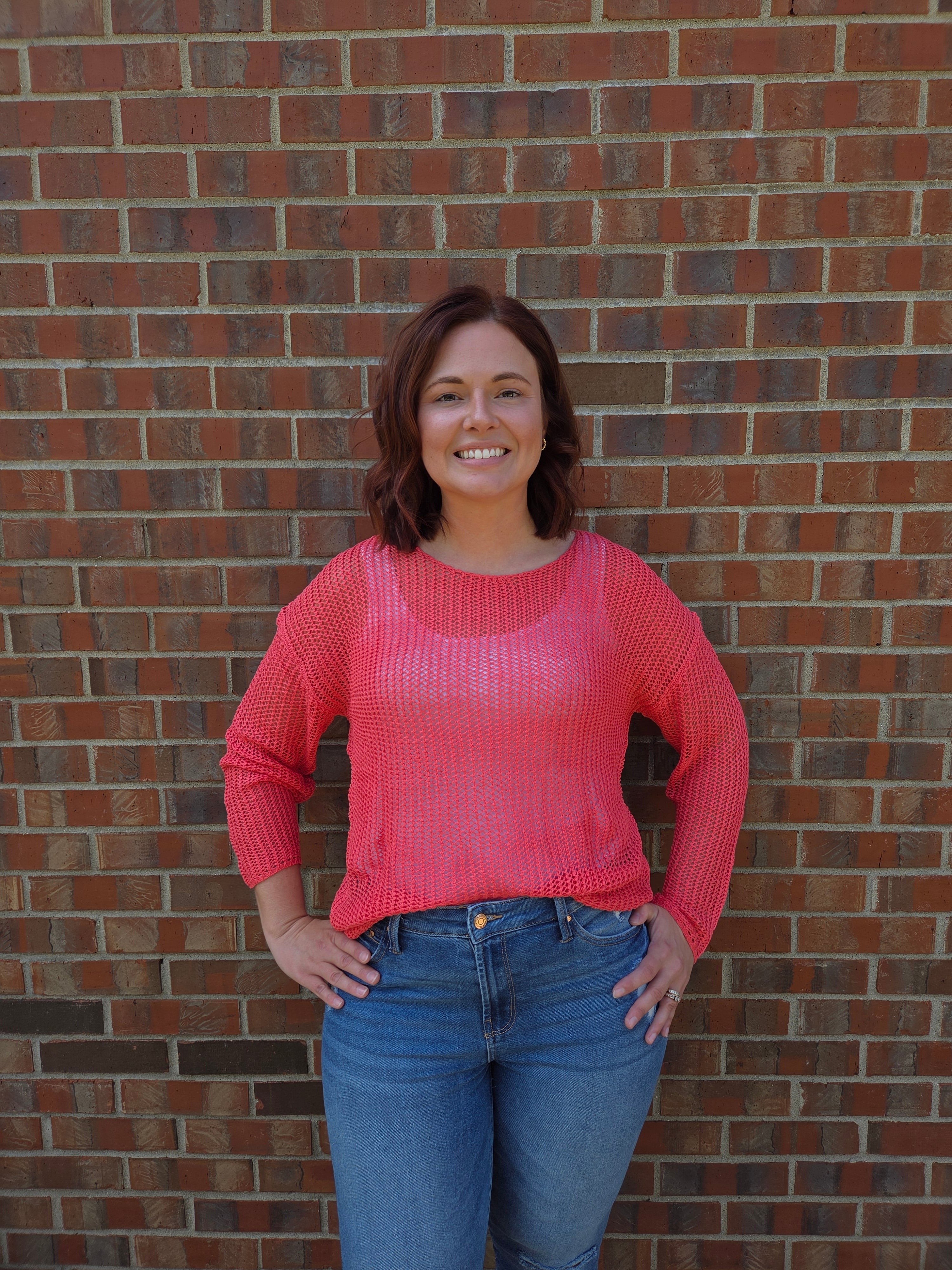 Crochet Coral Top